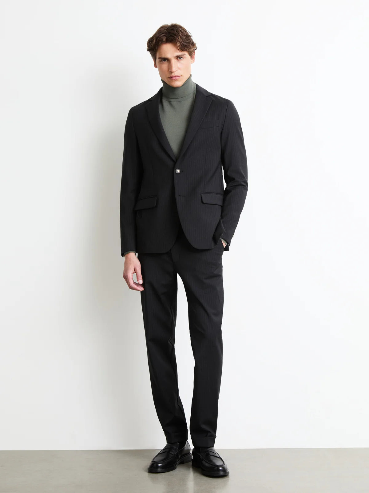RRD - Blazer Jacwool 3D Diamond Shape Black Fancy