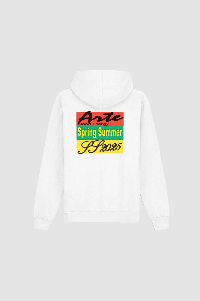 Arte - Sweat à capuche imprimé energy Blanc