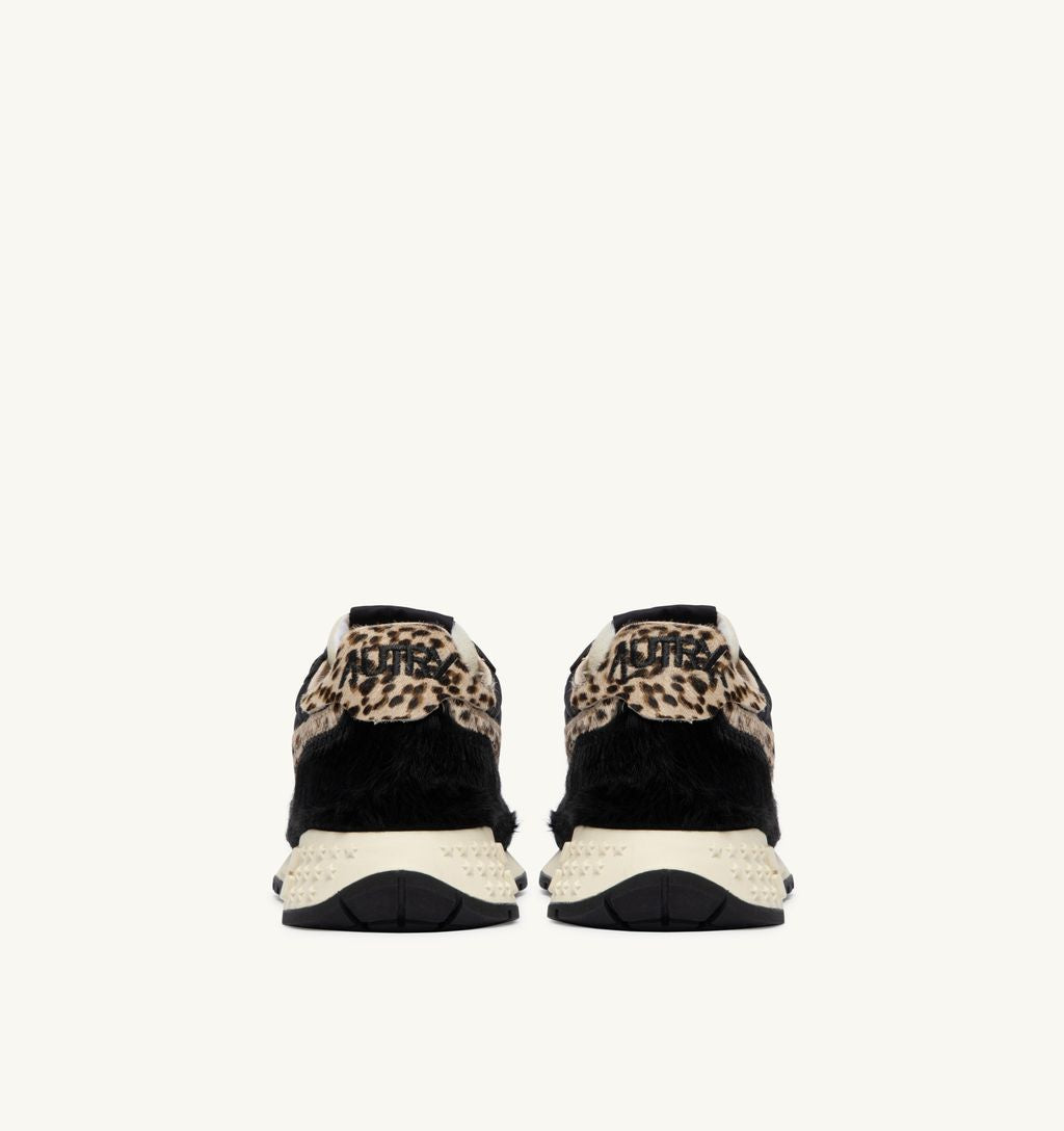 AUTRY - Basket Reelwind Low Pony/Nylon Black/Leo