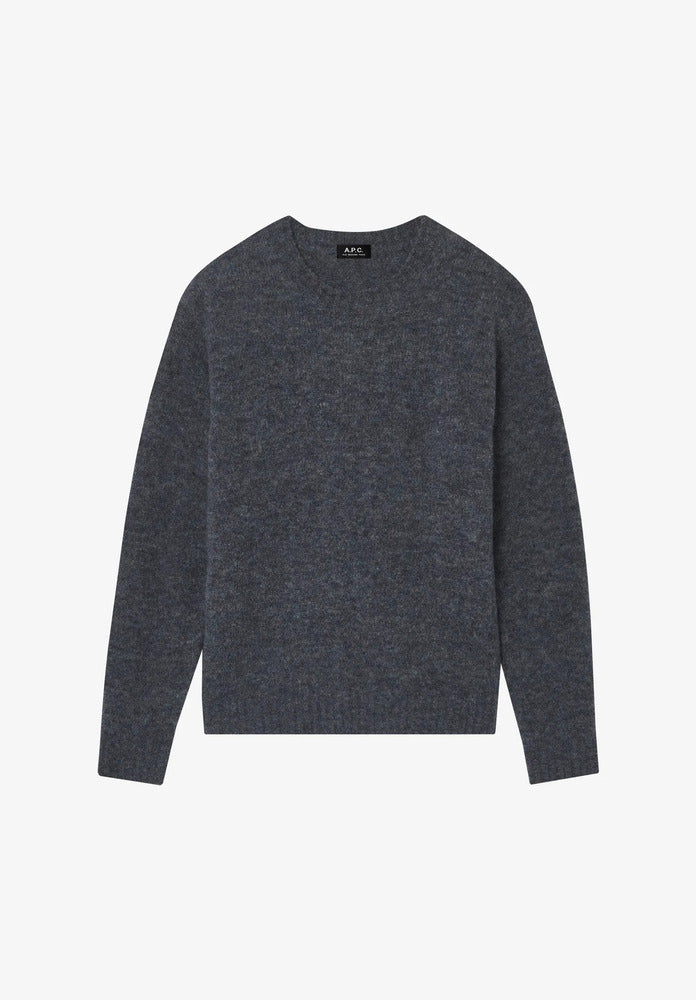 A.P.C. - Pull Lucas Bleu Acier Chiné