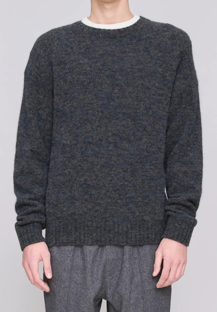 A.P.C. - Pull Lucas Bleu Acier Chiné