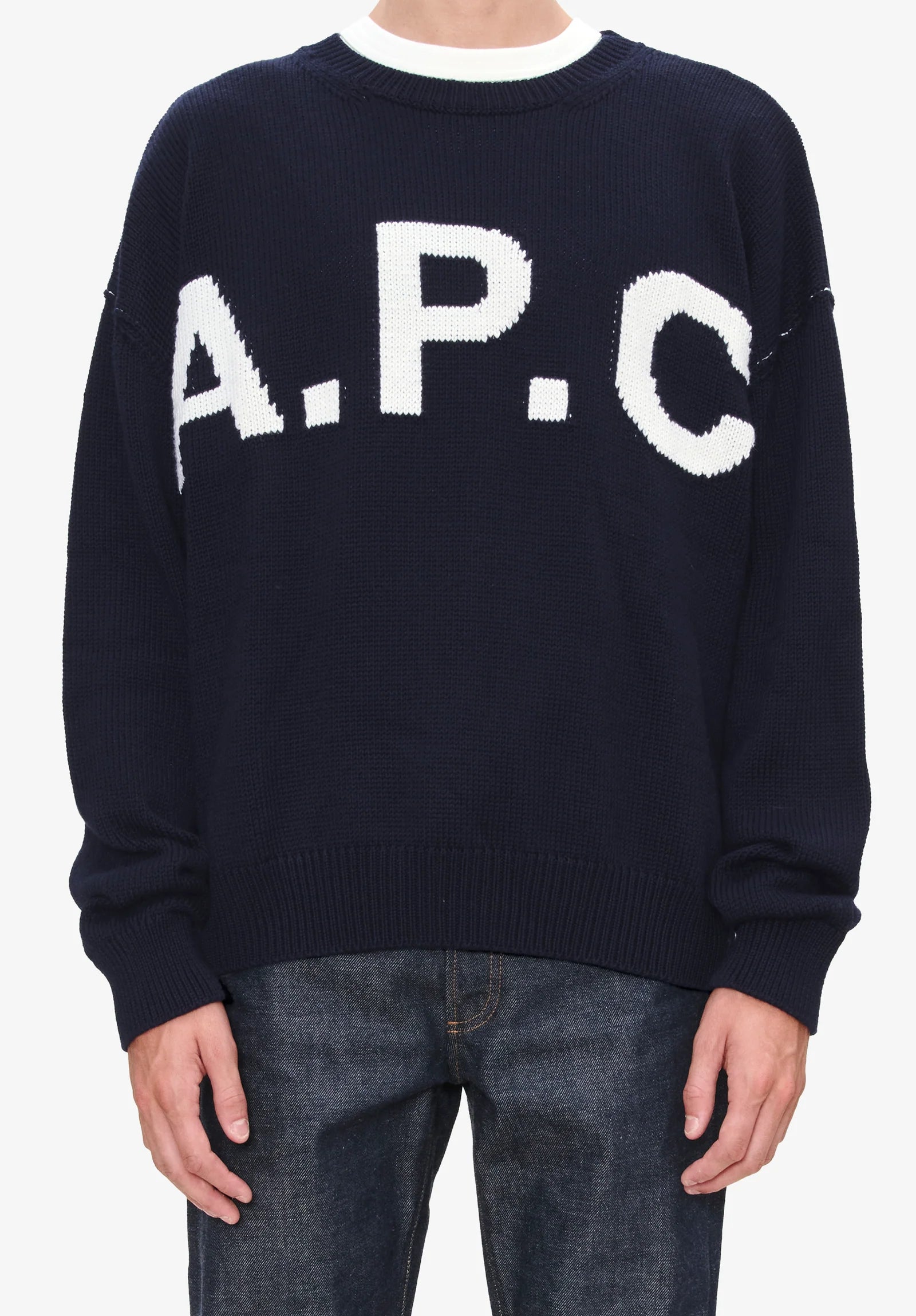 A.P.C. - Pull APC col rond Dark Navy