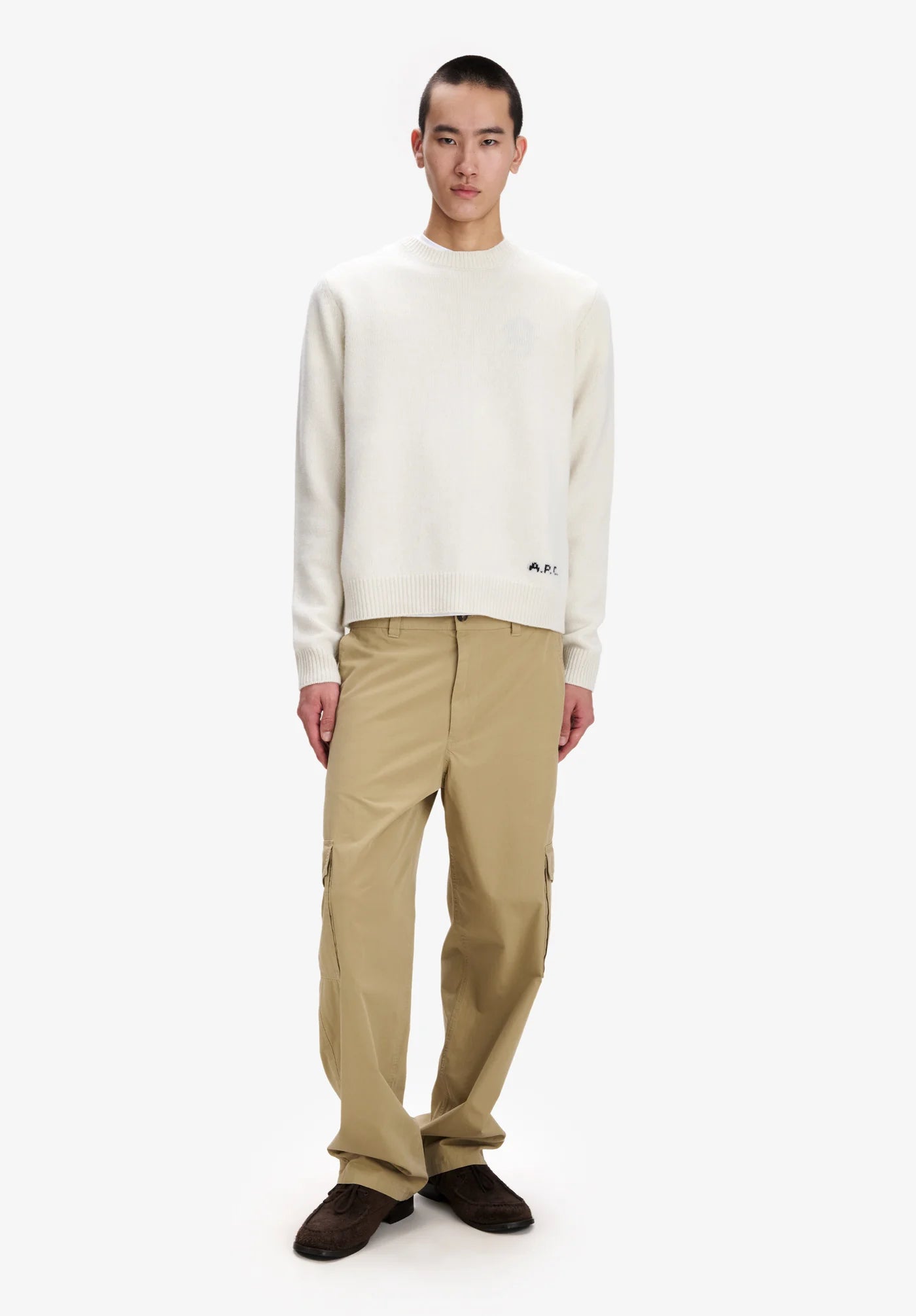 A.P.C. - Pull Edmond ample en laine Ecru