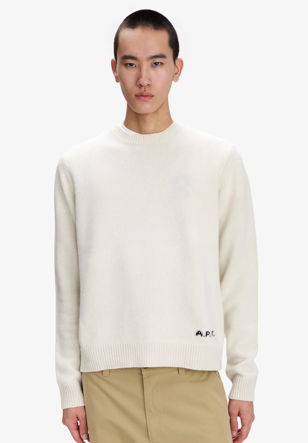A.P.C. - Pull Edmond ample en laine Ecru