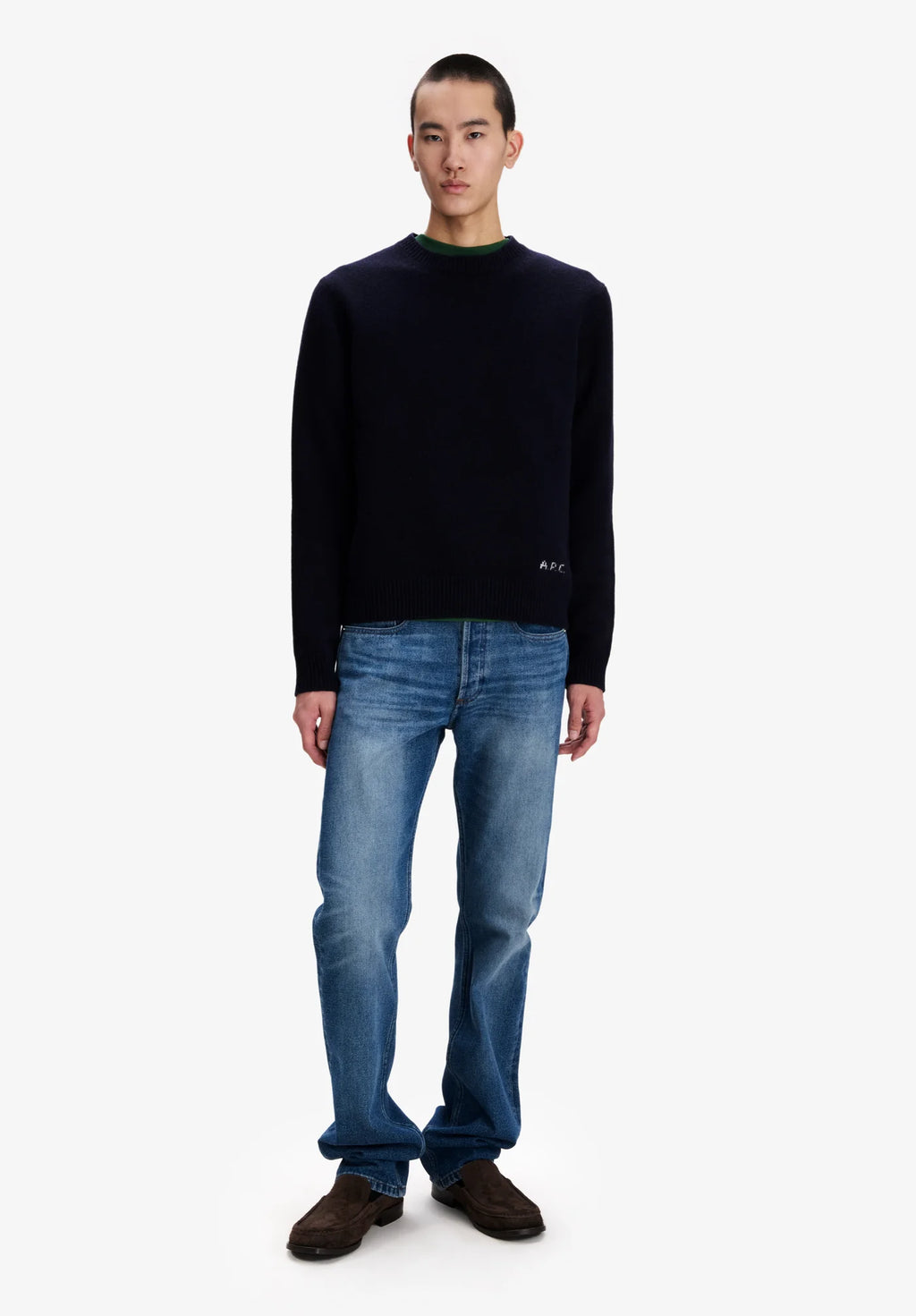 A.P.C. - Pull Edmond ample en laine Dark Navy