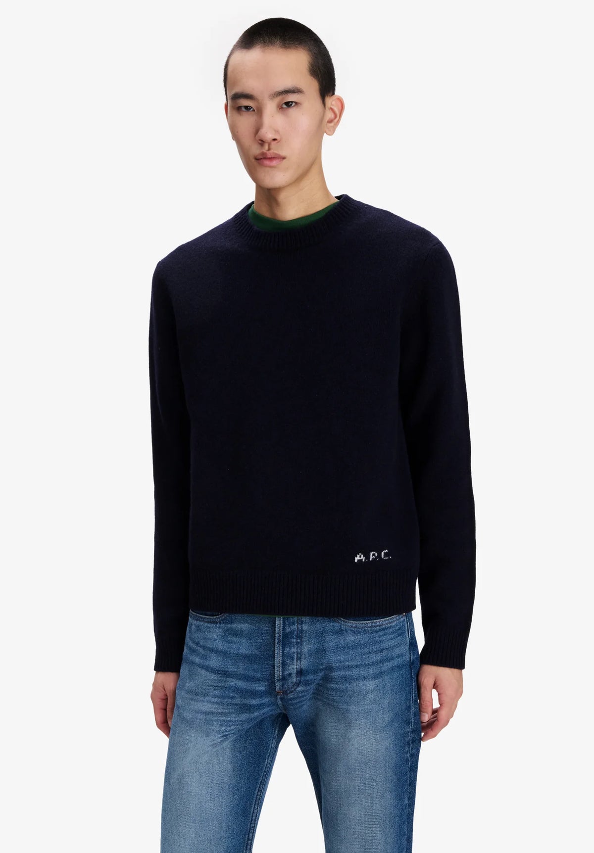 A.P.C. - Pull Edmond ample en laine Dark Navy