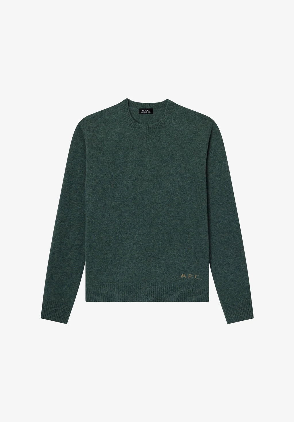 A.P.C. - Pull Edmond ample en laine Vert Chiné