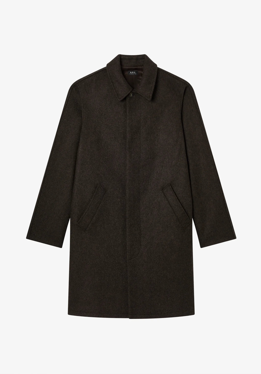 A.P.C. - Manteau Mac Marron chiné