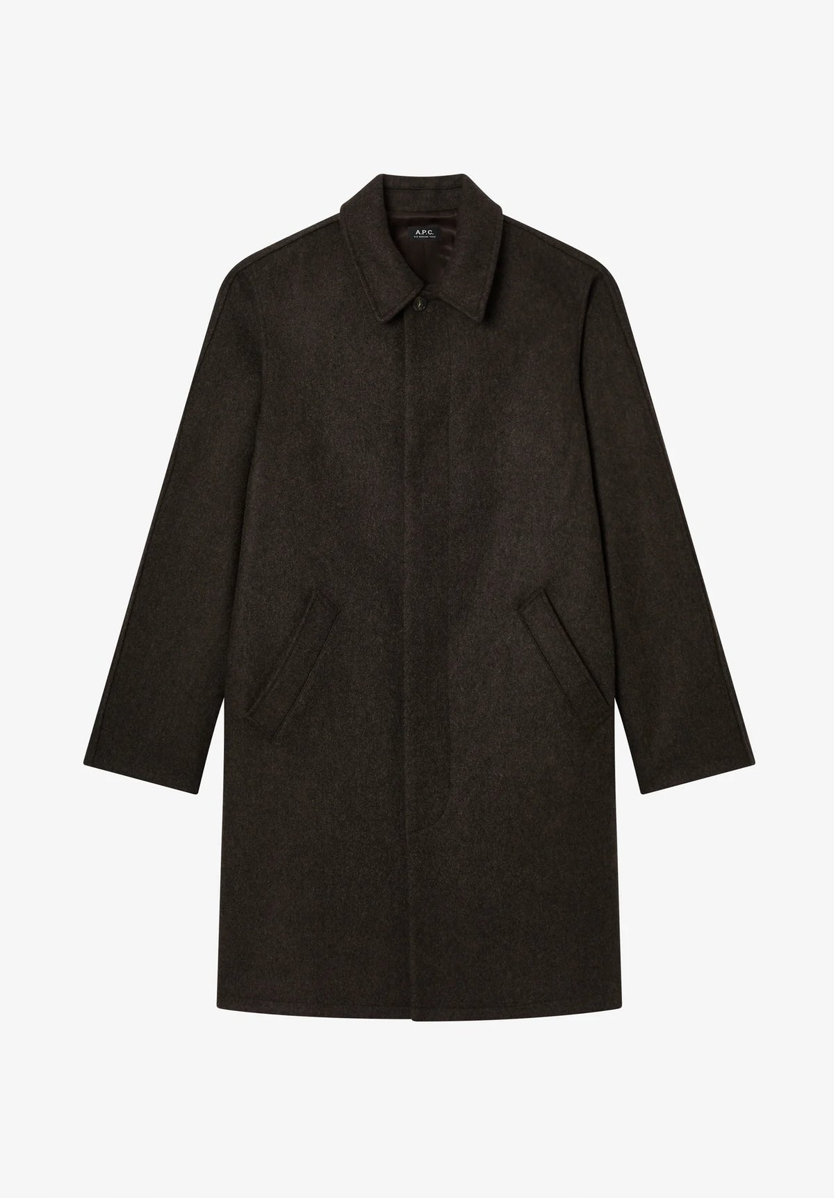 A.P.C. - Manteau Mac Marron chiné