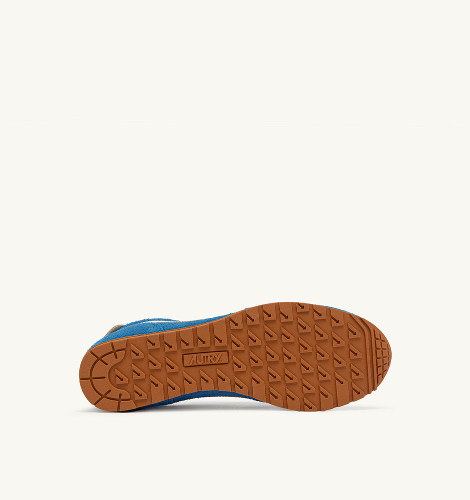 AUTRY - Basket Windspin en daim et cuir Blue Yatch et rutabaga