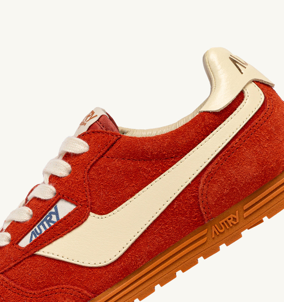 AUTRY - Basket Windspin en daim et cuir Parrot et rutabaga