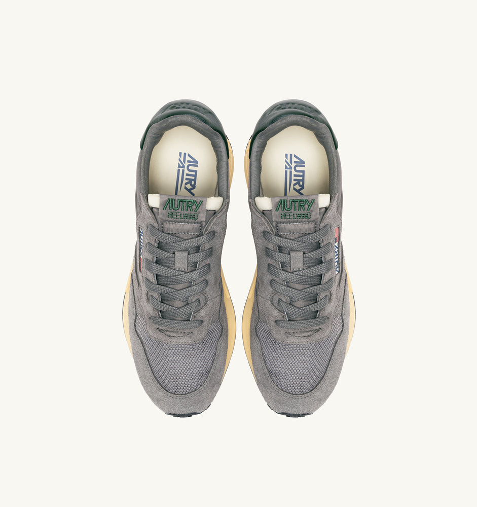 AUTRY - Basket Reelwind en daim et nylon / mesh Mountain et night owl