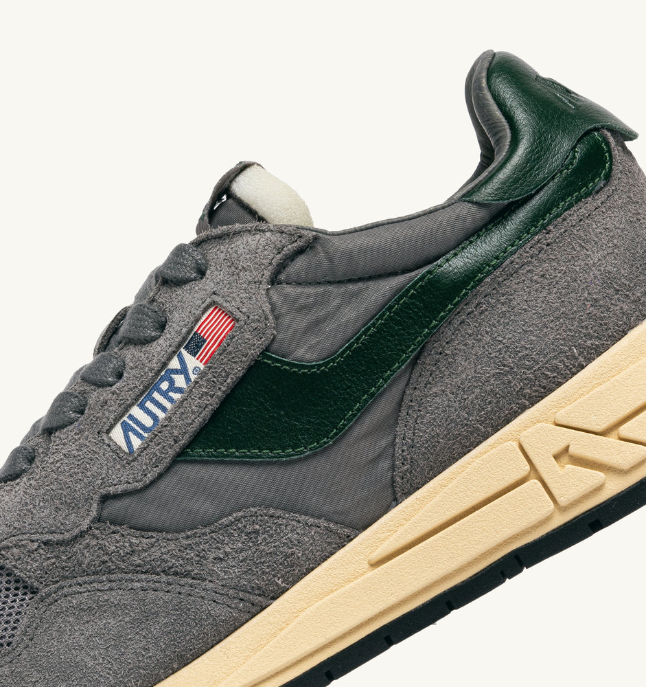 AUTRY - Basket Reelwind en daim et nylon / mesh Mountain et night owl