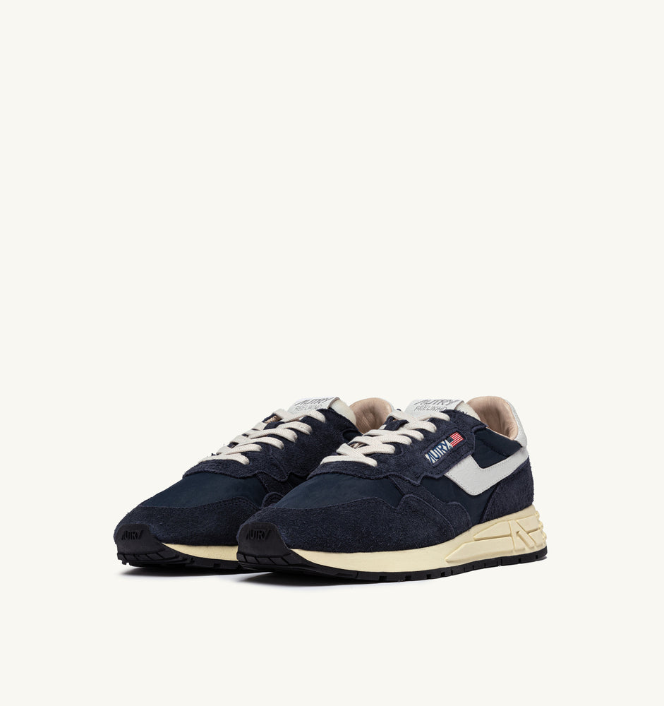 AUTRY - Basket Reelwind en nylon et daim Space Bleu Marine