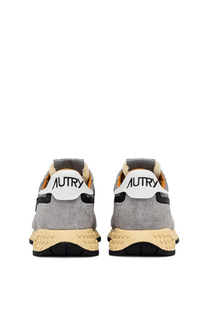 AUTRY - Basket Reelwind en suede sand et nylon reflechissant