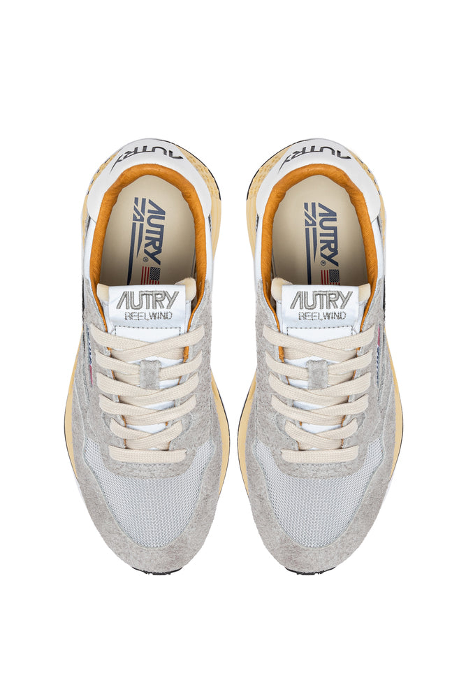 AUTRY - Basket Reelwind en suede sand et nylon reflechissant