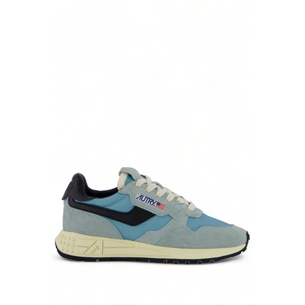 AUTRY - Basket Reelwind en daim et nylon jade et noir