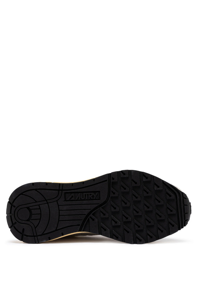 AUTRY - Basket Reelwind en daim et nylon Blanc et Sylver