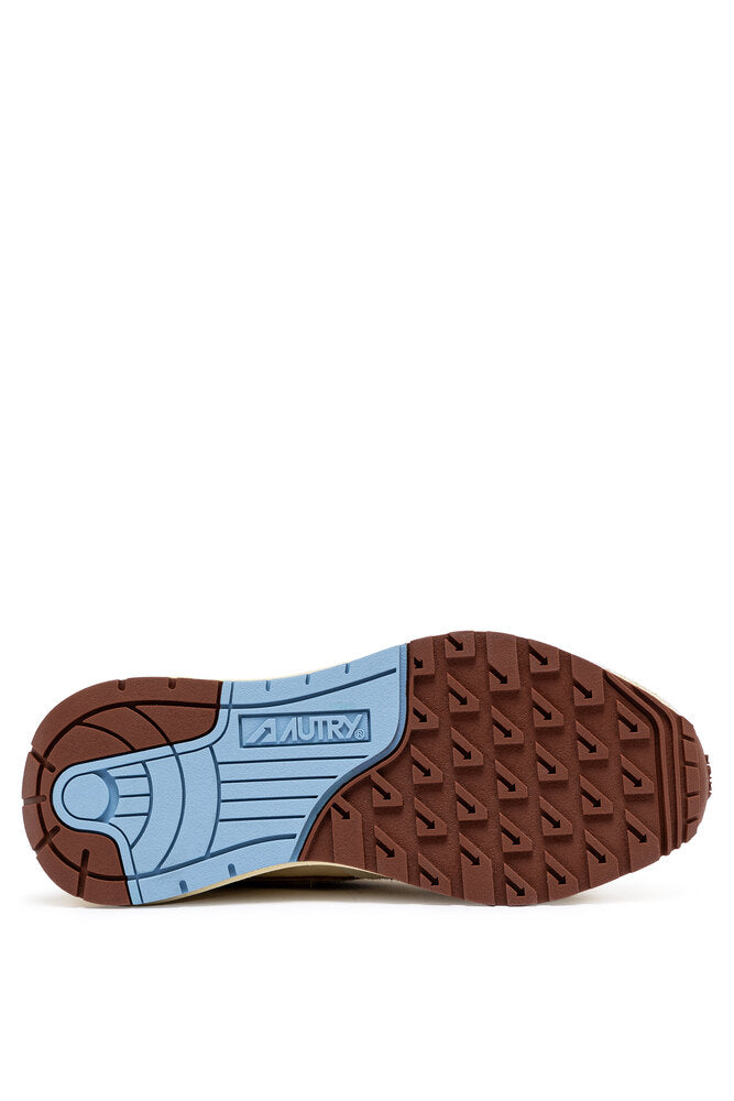 AUTRY - Basket Reelwind en daim et nylon beige