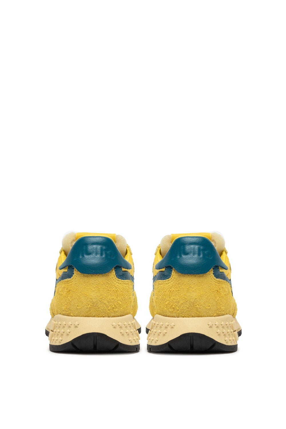 AUTRY - Basket Reelwind en daim et nylon / mesh yellow / Corsair