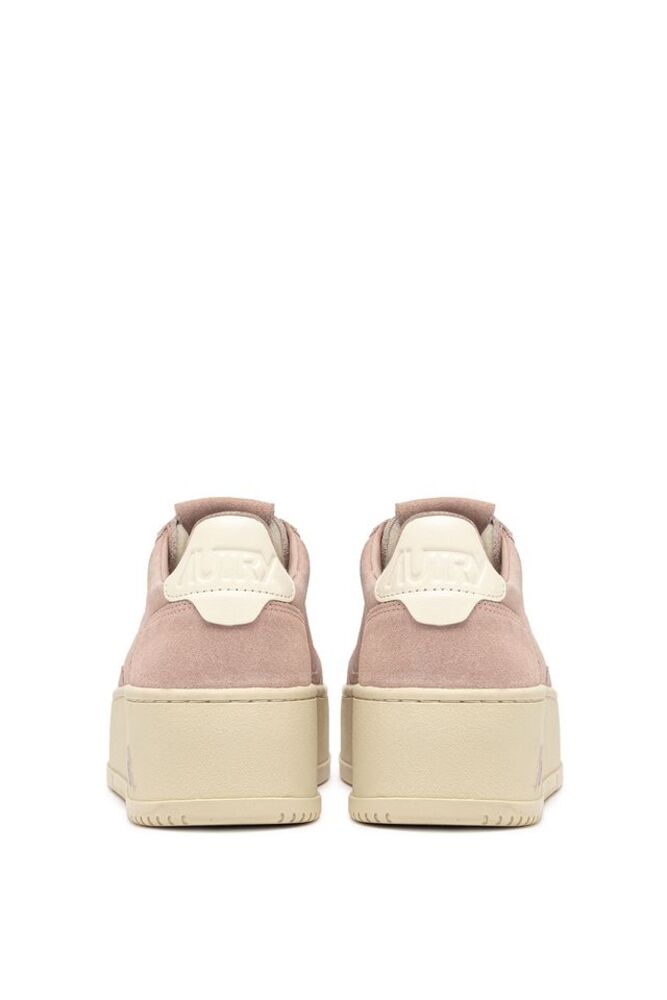 AUTRY - Basket Medalist Platform en daim Silk/white