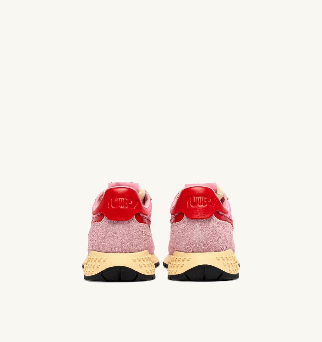 AUTRY - Basket Reelwind suede/Net Pink Cherub/Flame Scarlet
