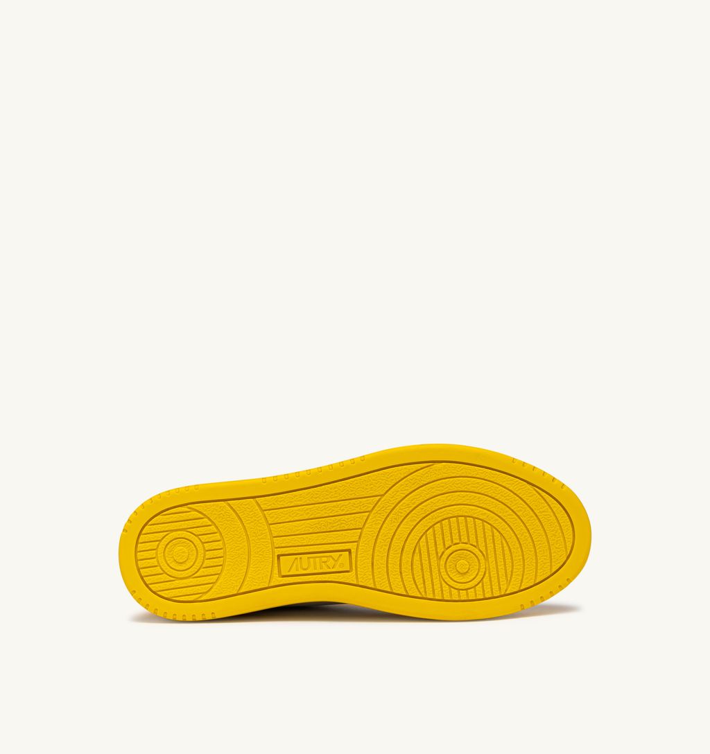 AUTRY - Basket Medalist Bicolor Jaune et Blanc Game Set Match