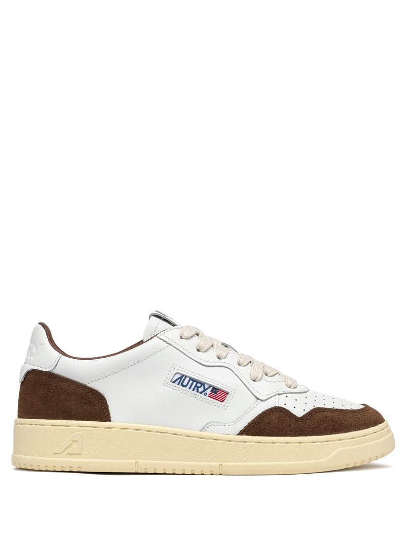 AUTRY - Basket Medalist Low Soft Leather/Suede White/Tund