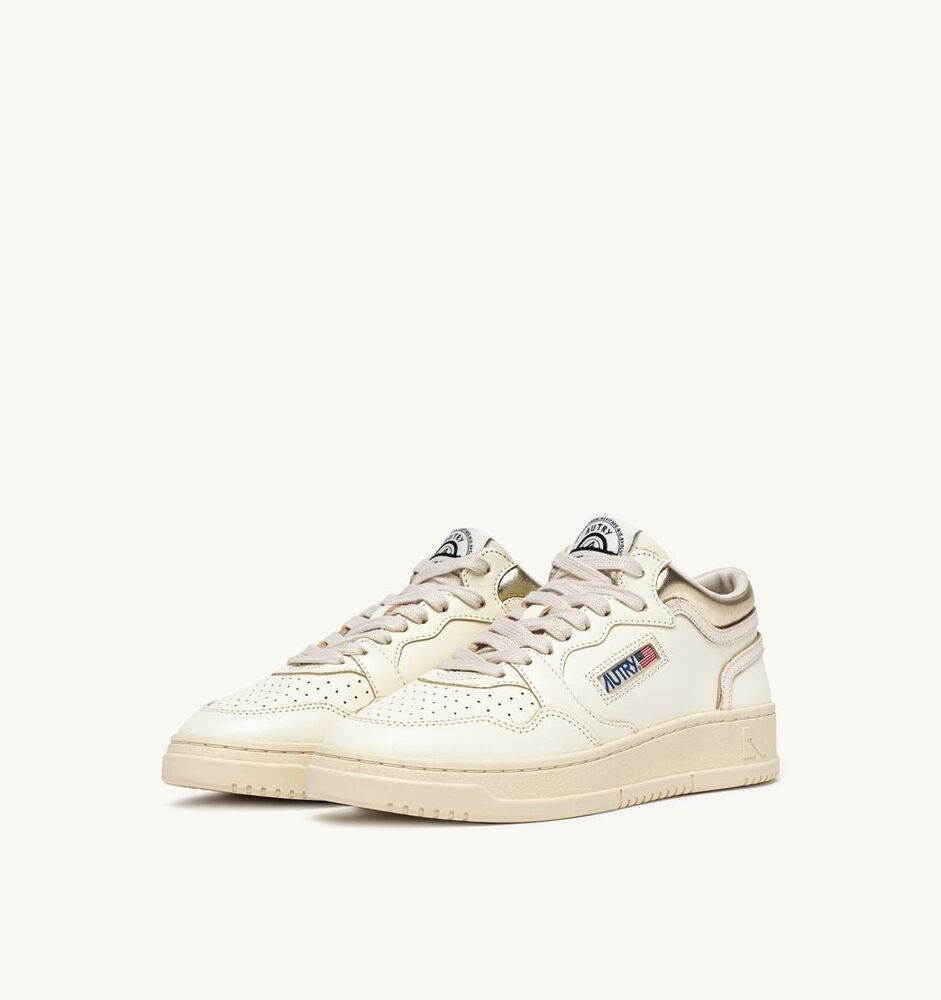AUTRY - Basket Medway en cuir Marshmallow et Blanc