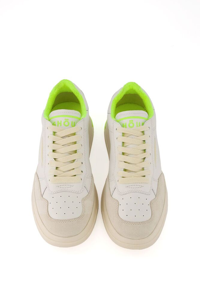 GHOUD - Basket Tweener Low Boomerang WHITE/YELLOWFLUO