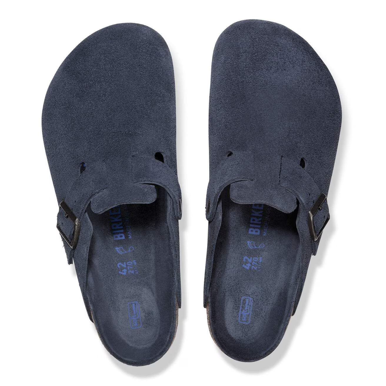 Birkenstock - Boston Lit de pied Souple Suede New Navy Tonal