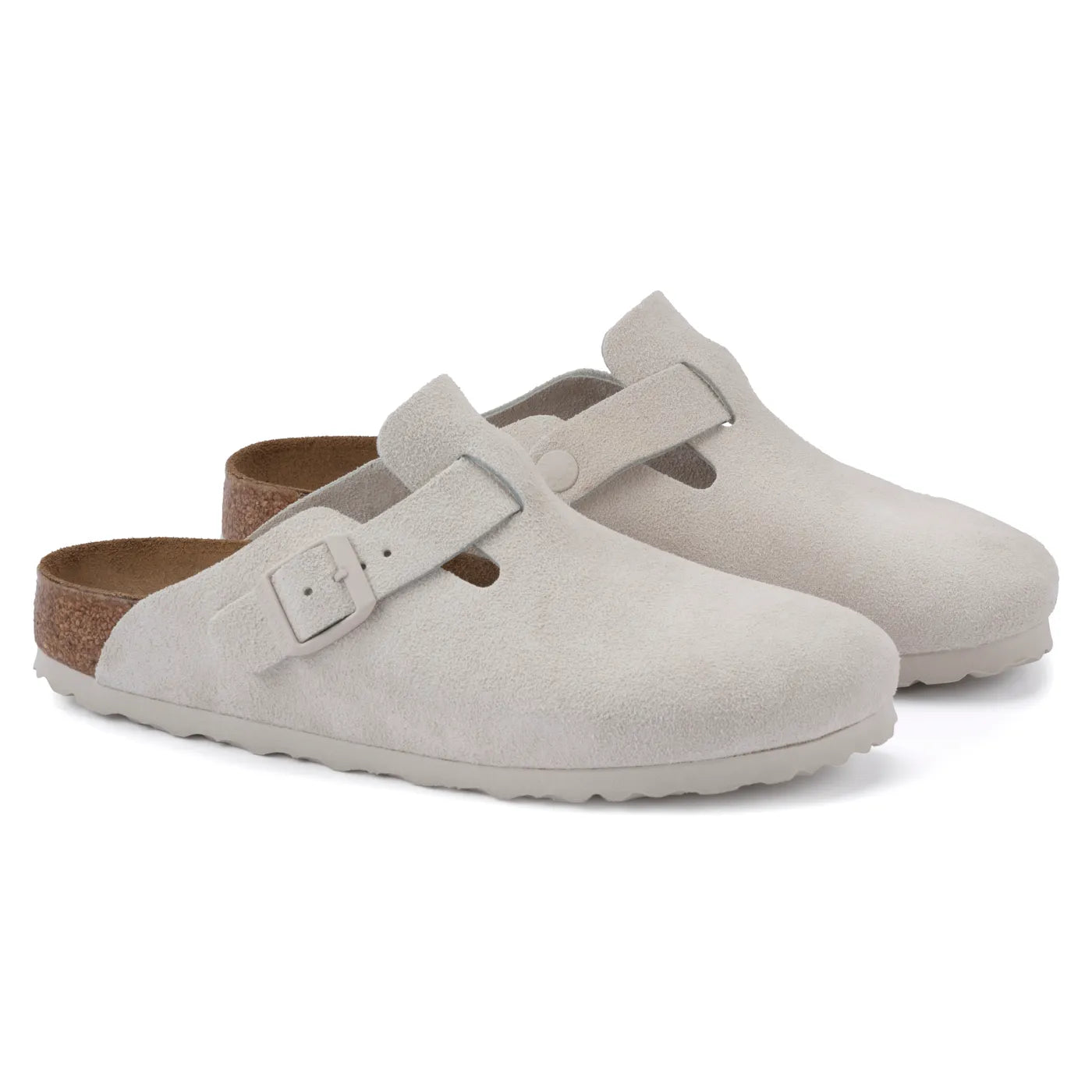 BIRKENSTOCK - Boston Suede Antique White