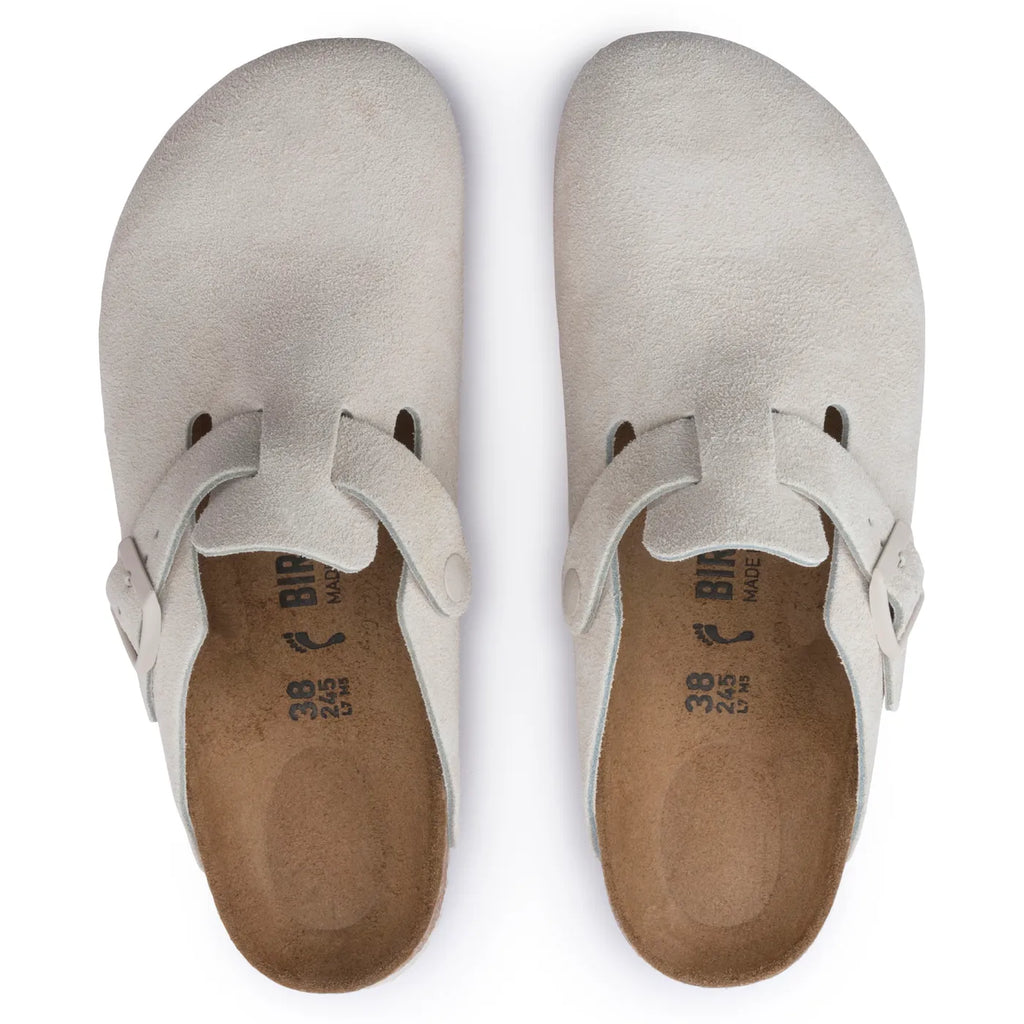 BIRKENSTOCK - Boston Suede Antique White