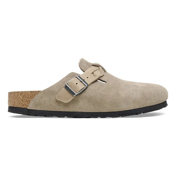 BIRKENSTOCK - Boston Braided Suede Taupe