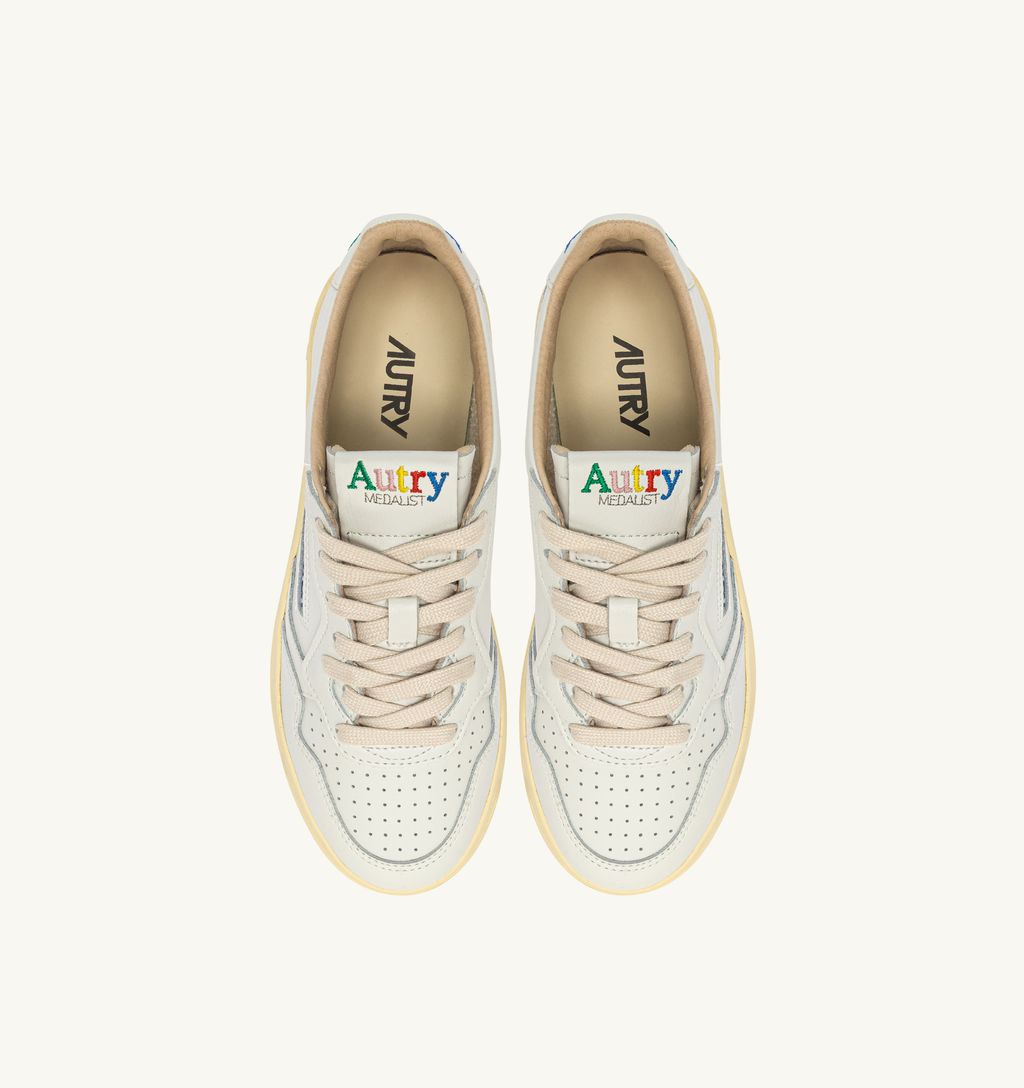 AUTRY - Basket Medalist Low Cuir/ Cuir Logo Multicolor