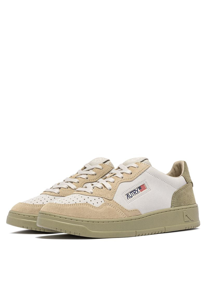 AUTRY - Basket Medalist Low Tricolor suede snd/Grey Green