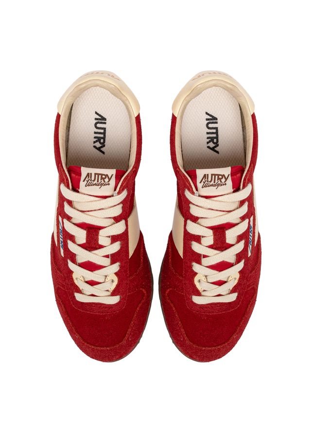 AUTRY - Basket Windspin en daim et cuir Ruby et rutabaga