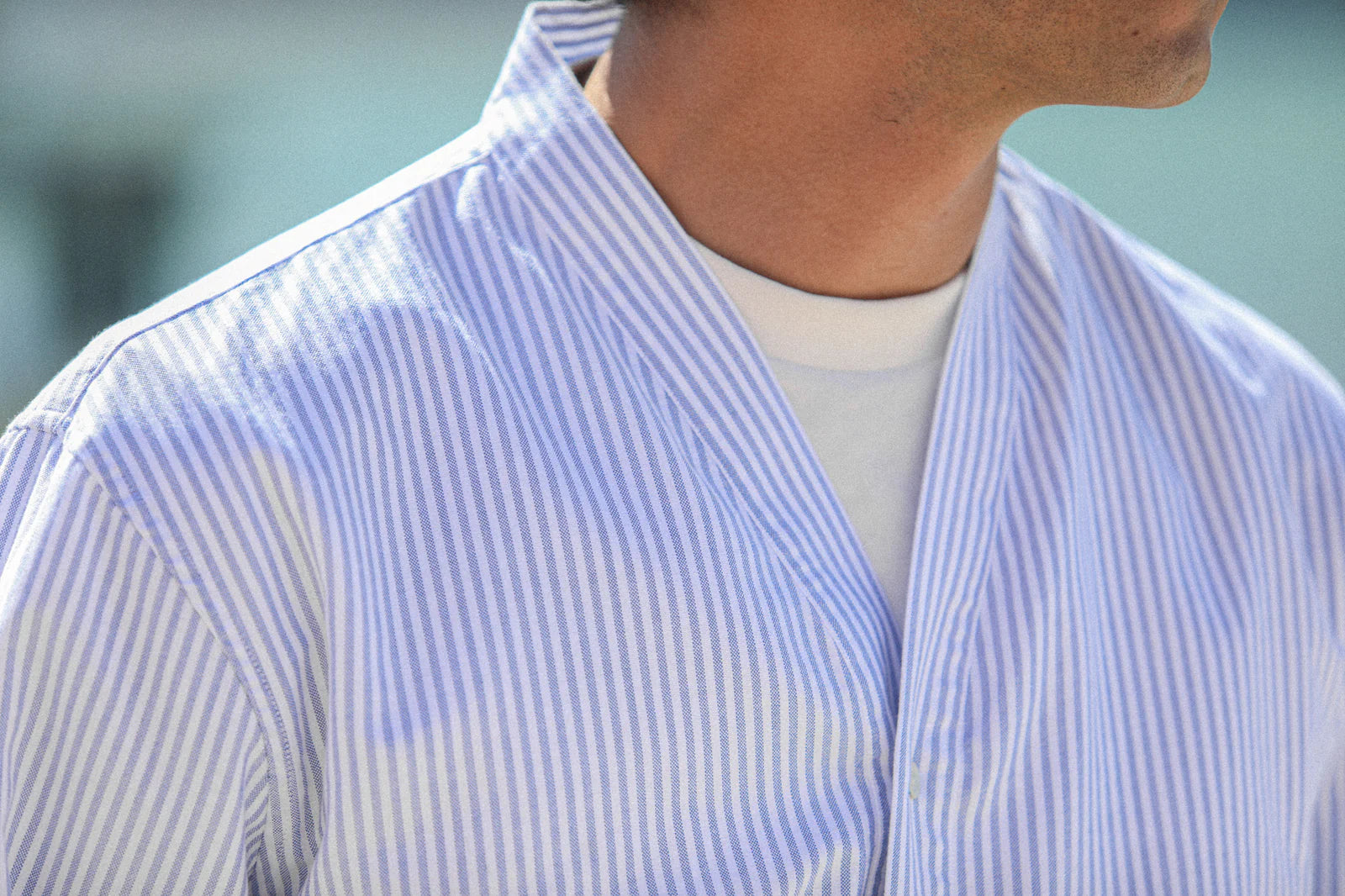 Drapeau Noir - Cardigan Shirt Oxford Stripes