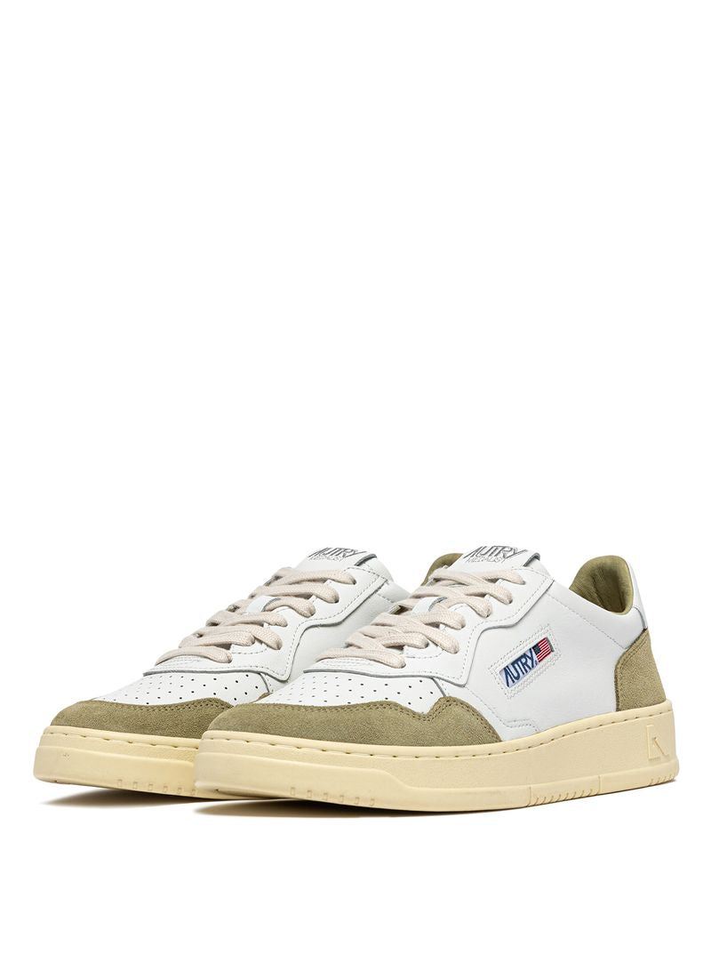 AUTRY - Basket Medalist Low Soft Leather/Suede White/GreyGN
