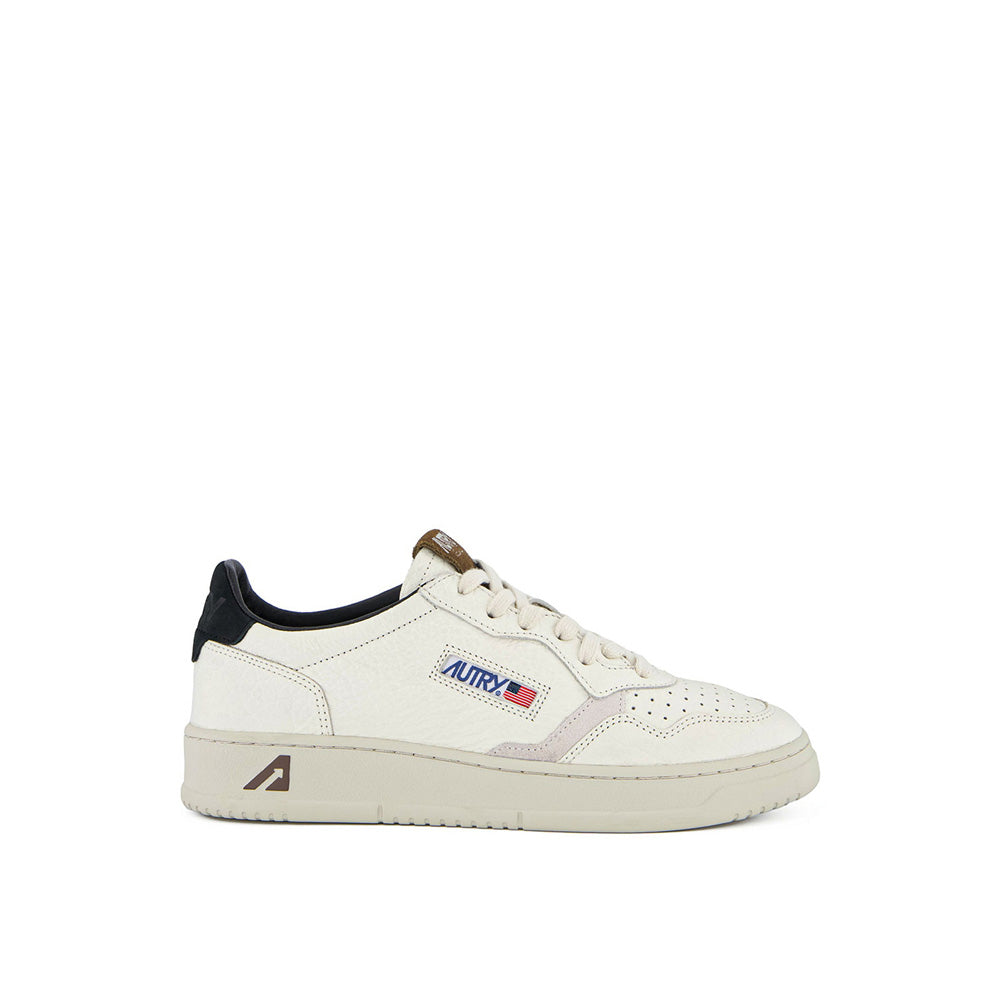 AUTRY - Basket Medalist Low cuir effet éléphant détails noir