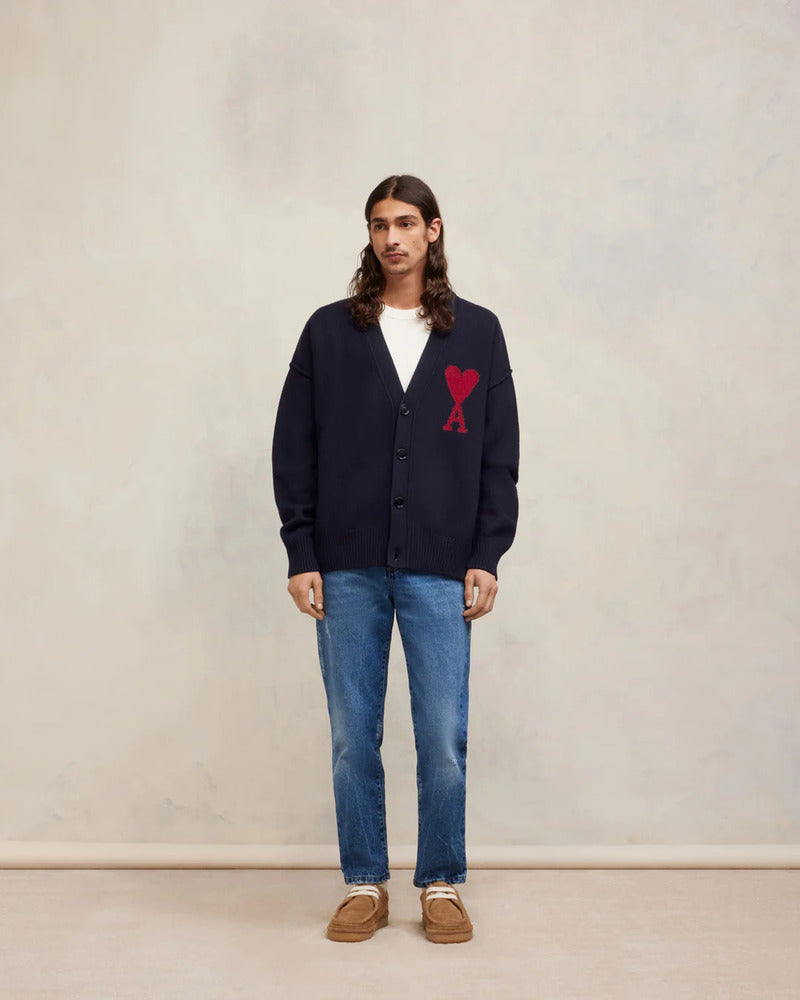 AMI - Cardigan Ami de coeur marine