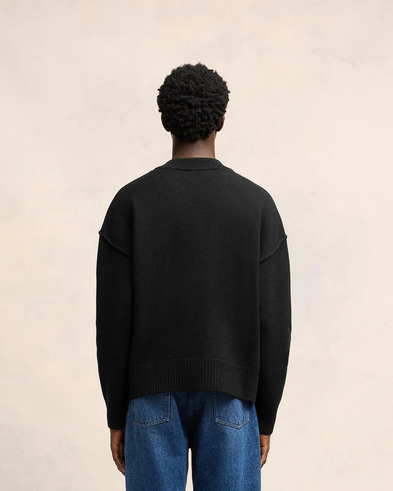 AMI - Cardigan Ami de Coeur noir