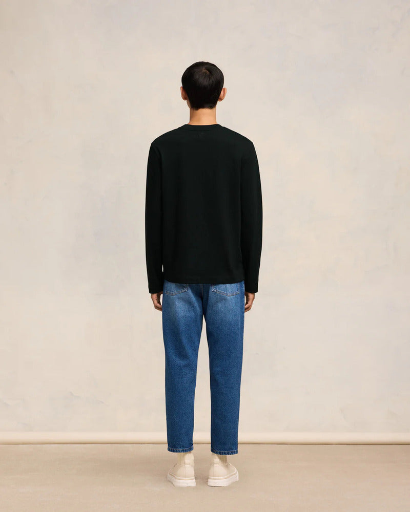 AMI -T-Shirt manches longues Ami de coeur noir