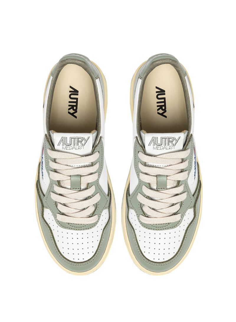 AUTRY - Basket Medalist Low Bicolor White/Seagrass