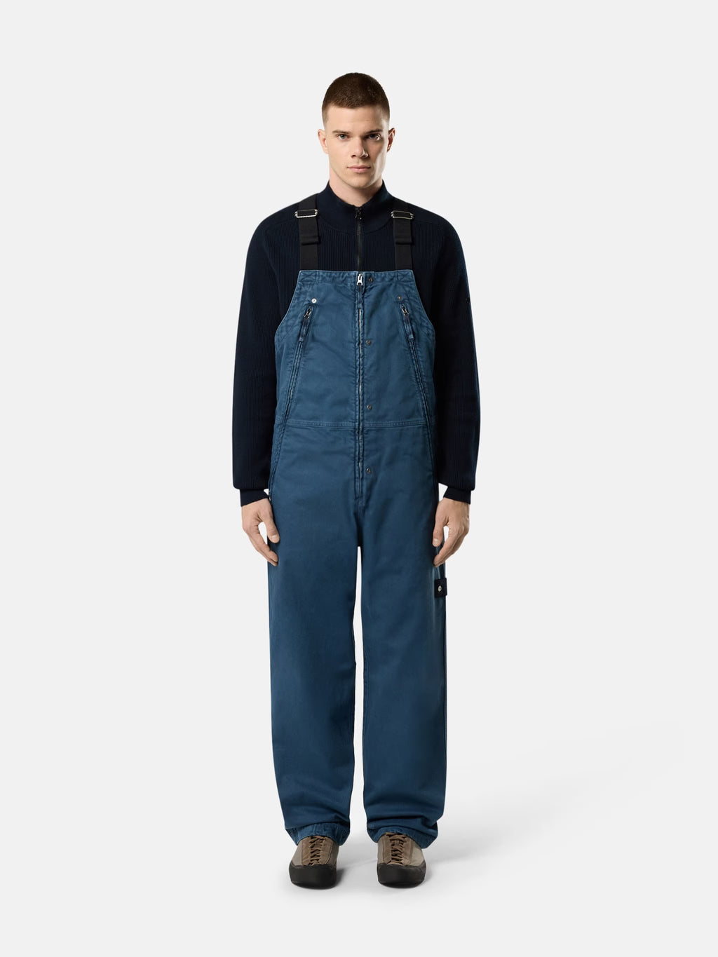 Stone Island - F100001 Salopette ample à poches Indigo