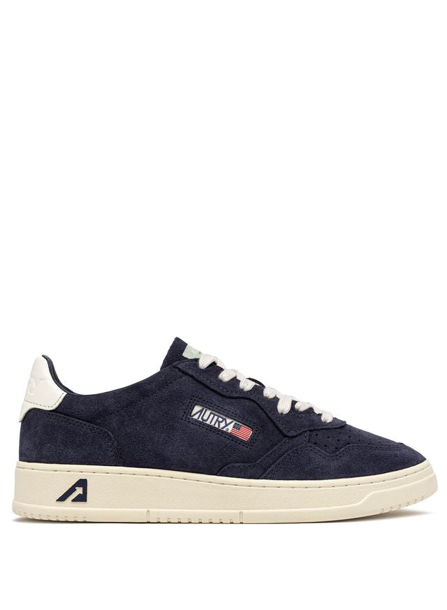 AUTRY - Basket Medalist Low Finish/suede SpBlue/ White