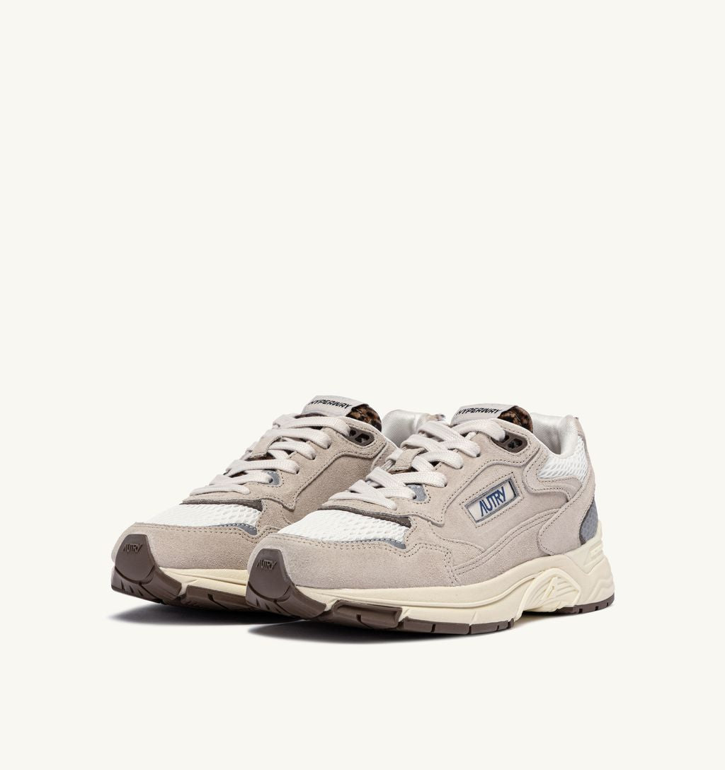 AUTRY - Basket Hyperway suede/Mesh/Pony Sand/Marshmallow/Leopard