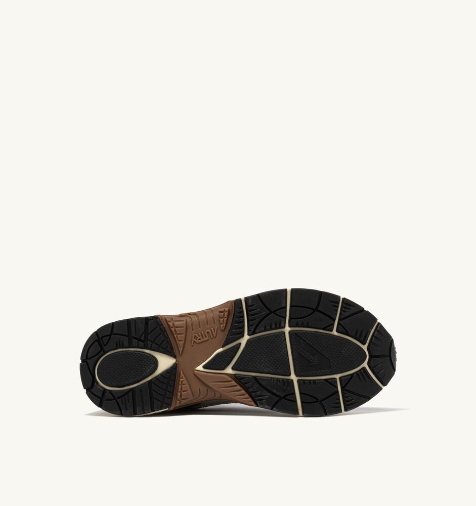 AUTRY - Basket Hyperway Mesh et Cuir laminé Argent et Noir