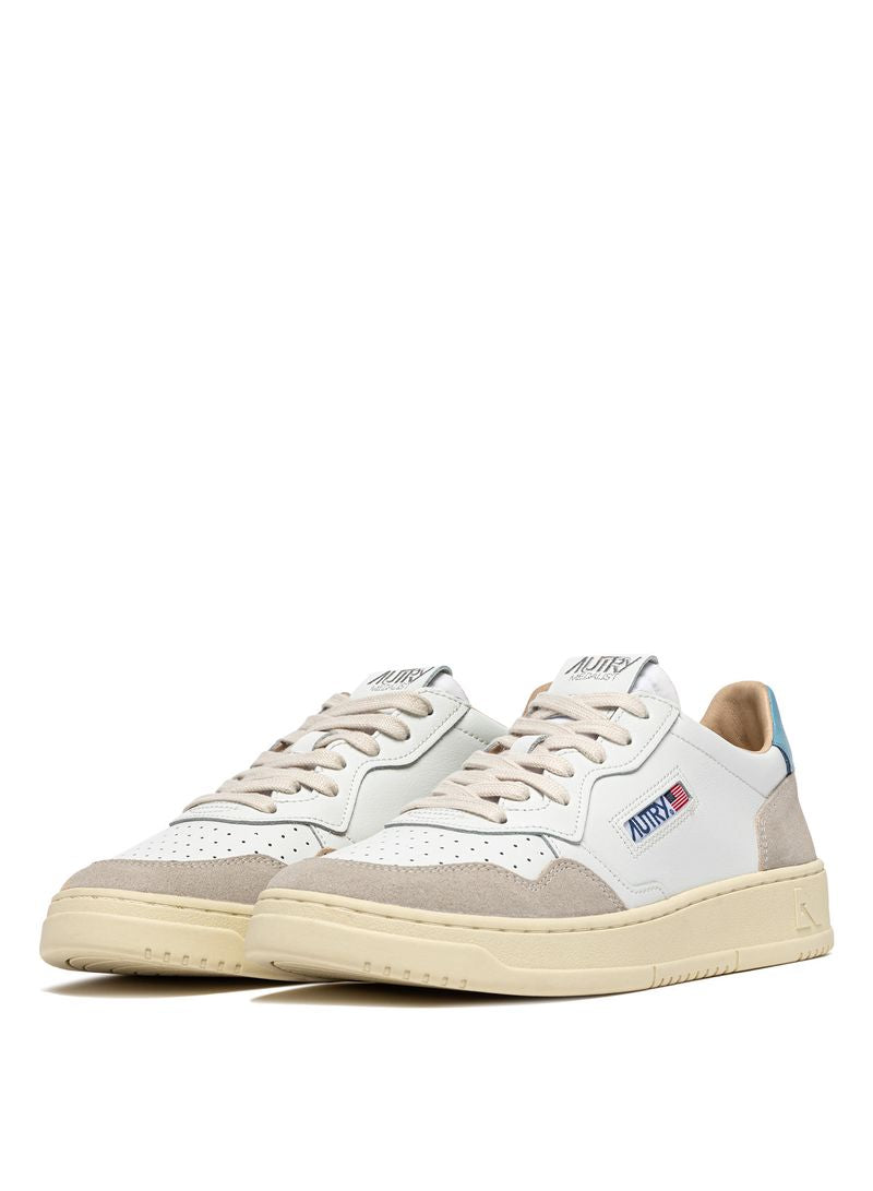 AUTRY - Basket Medalist Low cuir suede White / Forget