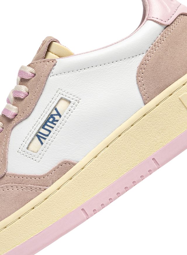 AUTRY - Basket Medalist Low cuir Suede Bicolor White/Phard